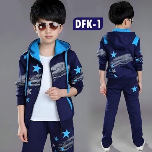 Winter Jipper Hoodie Set -Blue Star